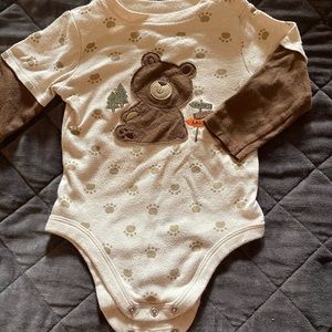 Bear long sleeved onesie